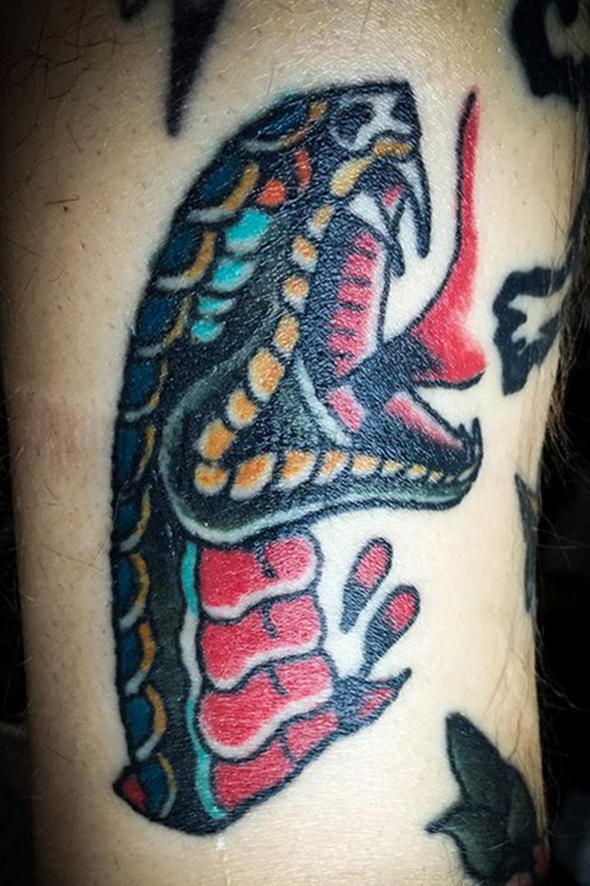 Traditional tattoo piece by Camelot Rose