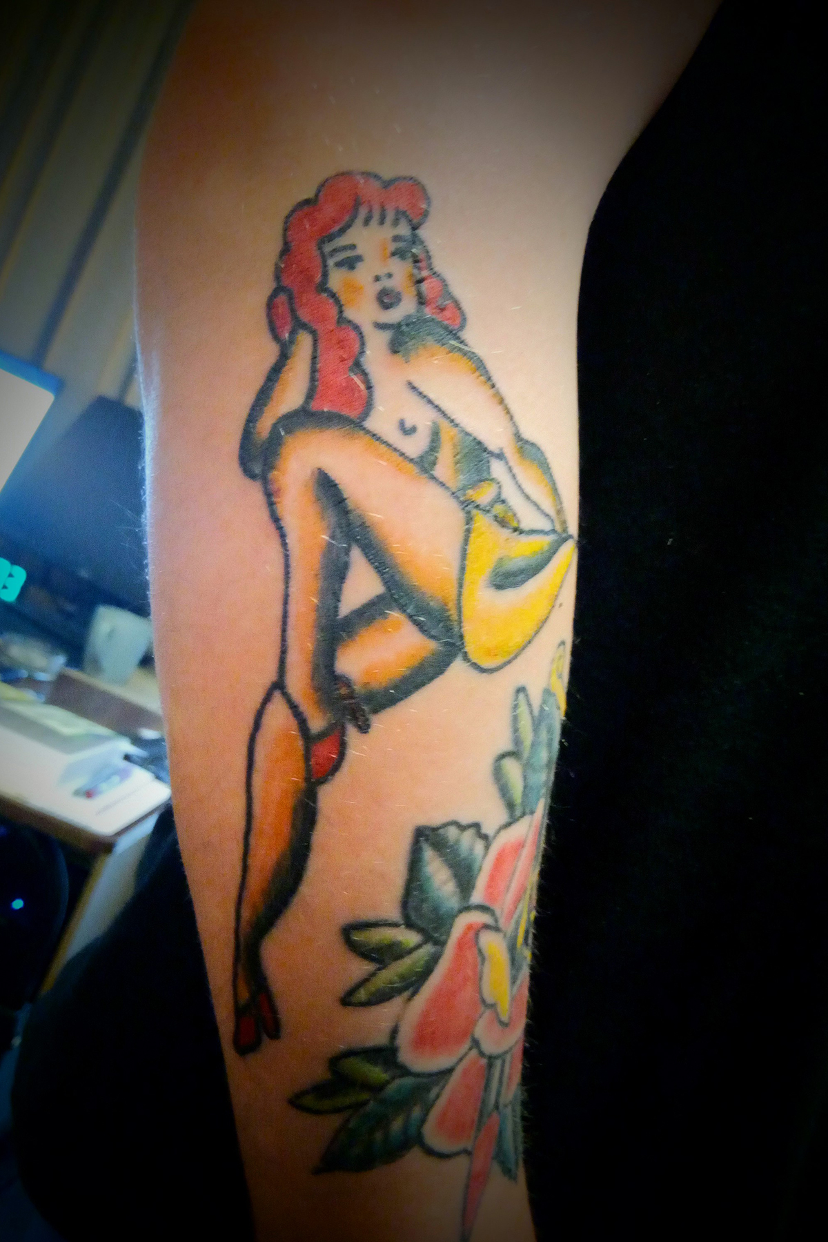 Traditional tattoo piece by Camelot Rose
