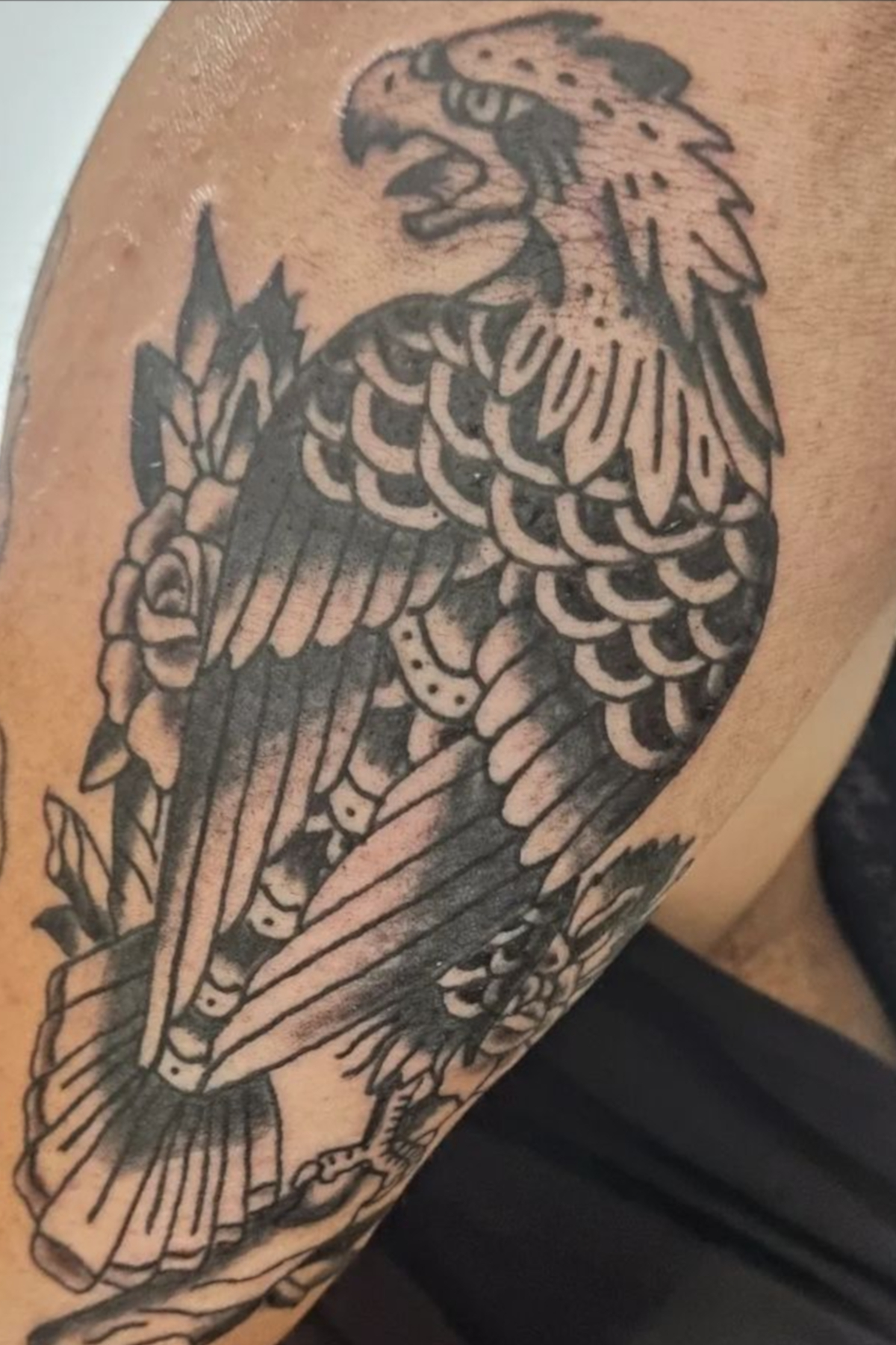 Traditional tattoo piece by Camelot Rose
