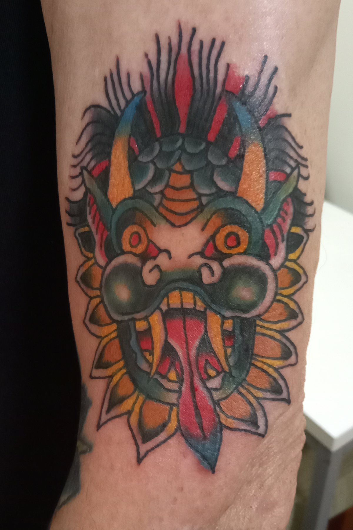 Traditional tattoo piece by Camelot Rose